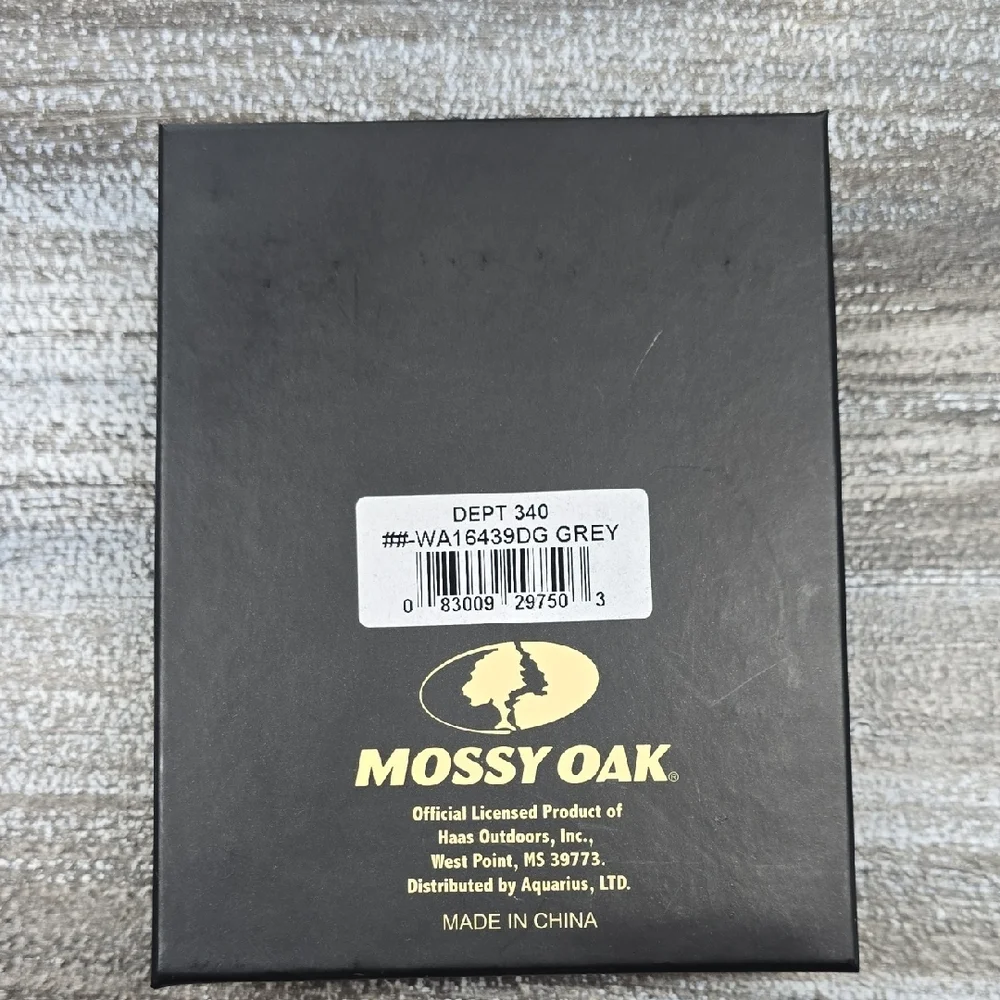 Mossy Oak Gray Tri‑Fold Wallet – Leather‑Like Feel